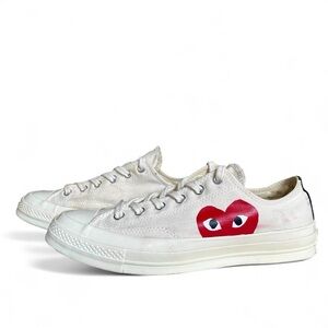 Comme des Garcon CDG Converse Chuck Taylor All-Star Low White Mens 8, Womens 10